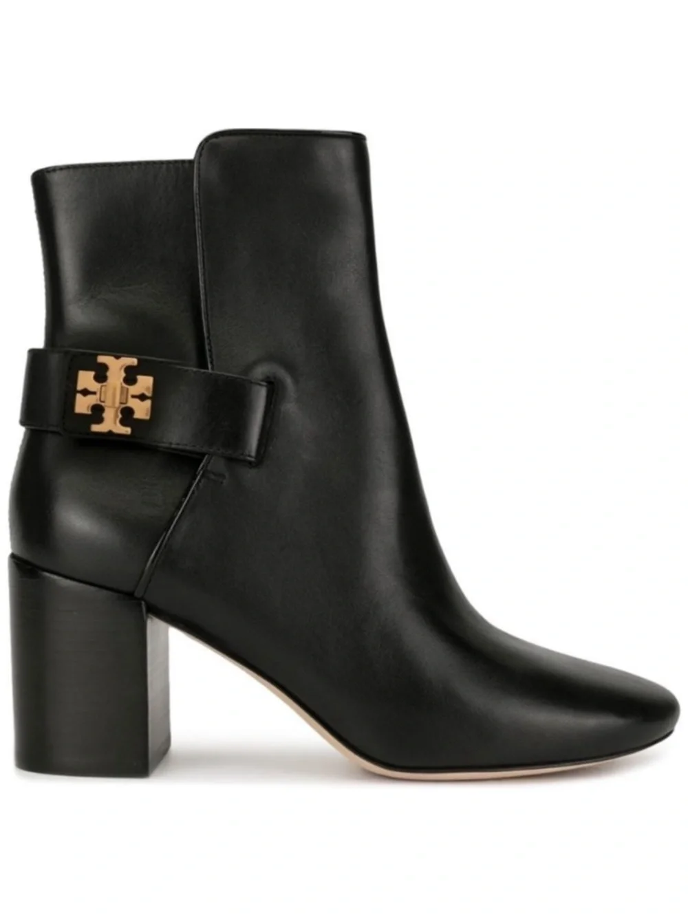 Tory Burch Black Gold Logo Turnlock Kira Boot Bootie